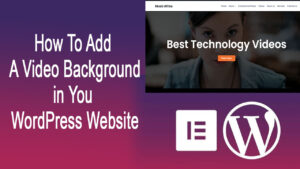 Read more about the article How to use a video as your background in your WordPress Website.