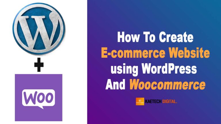 how to create ecommerce website