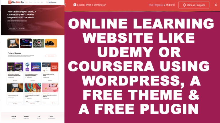 How to create an online course & learning marketplace website like Udemy with WordPress