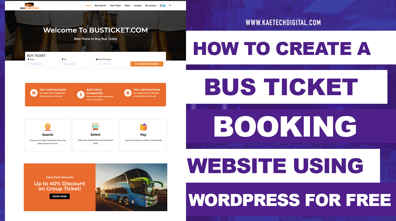 You are currently viewing How to Create a Bus Ticket Booking Website Using WordPress For Free