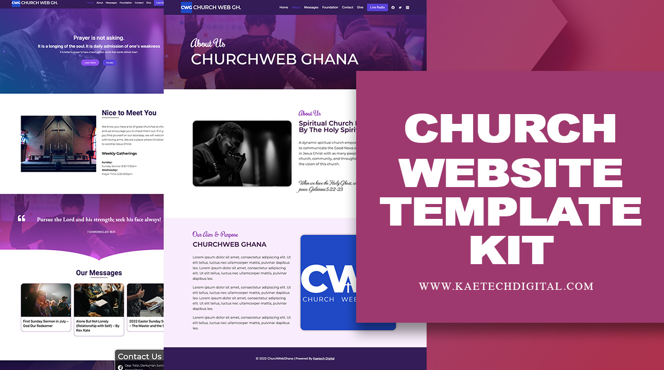 CHURCH WEBSITE TEMPLATE KIT