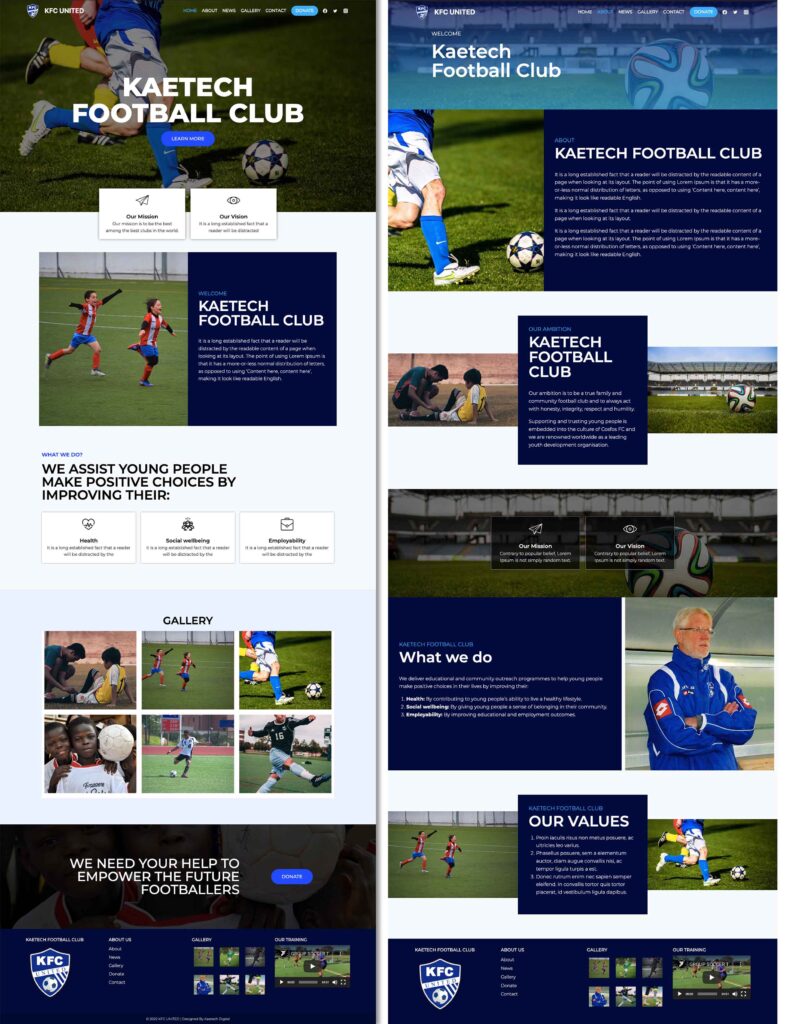 soccer website template