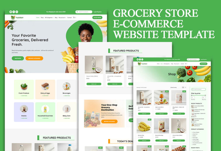 How to create a Grocery store website