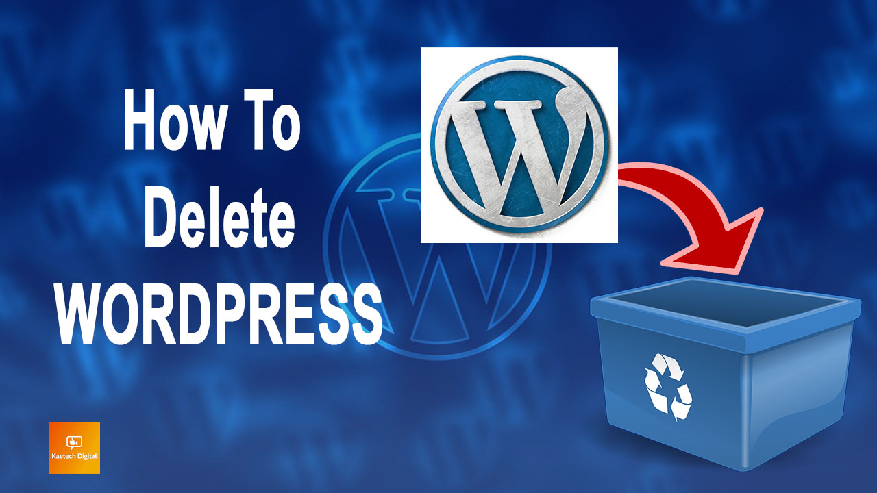 How to delete WordPress