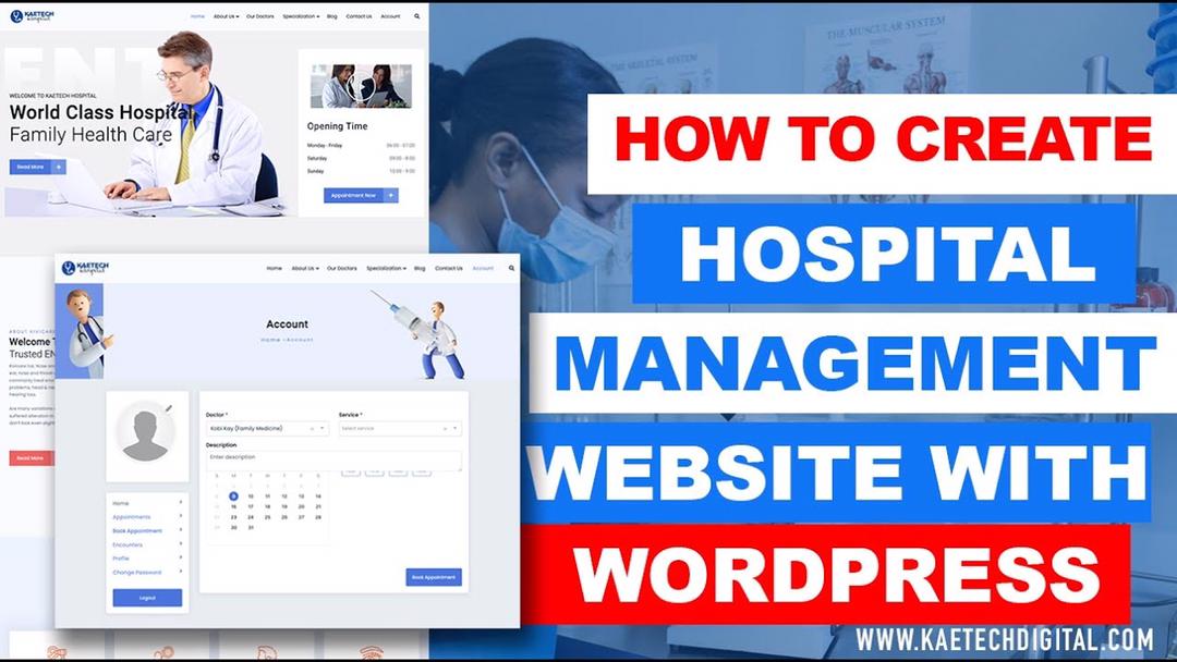 How To Create a Hospital Management Website Using WordPress For Free